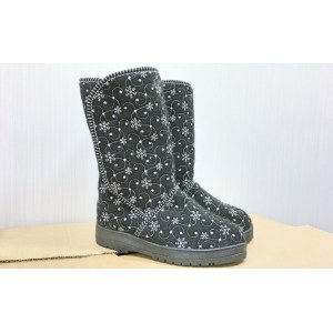 | Сапоги женские на липучке снежинка