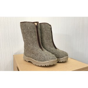 Сапоги детские суконные серые