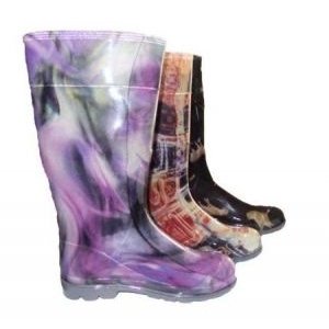 Сапоги женские с рисунком утепленные