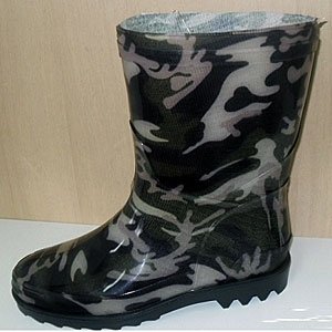 Сапоги мужские с рисунком-камуфляж